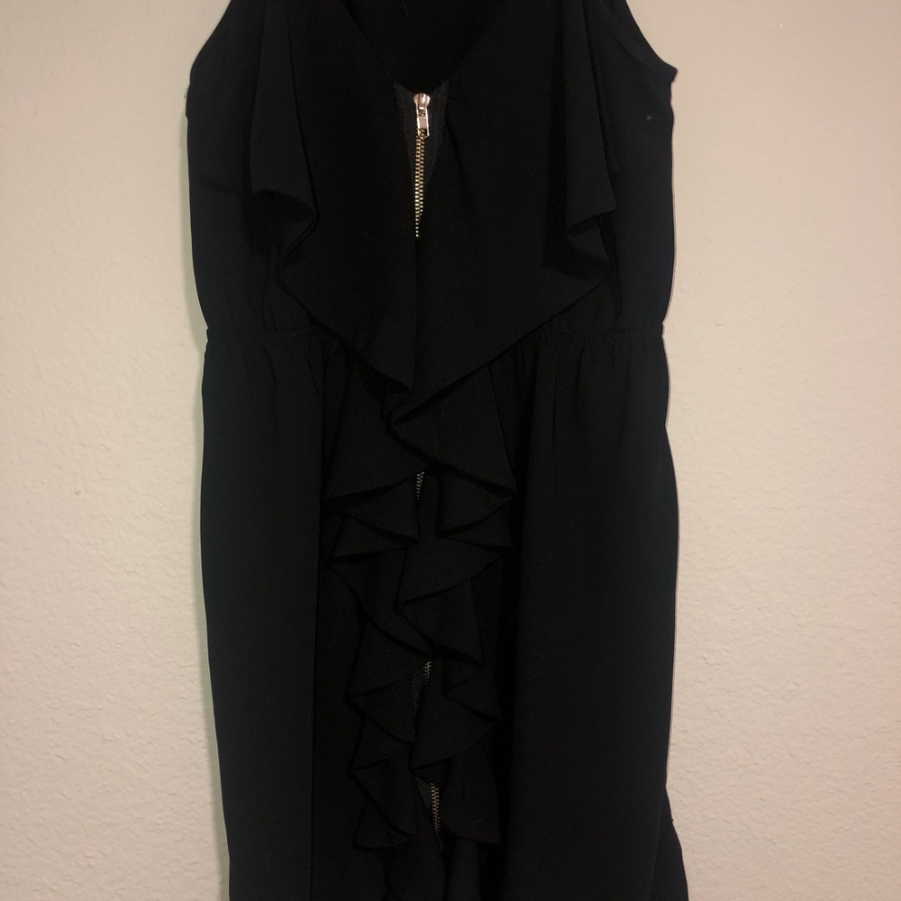 BLACK ZIP UP DRESS. - Picture 2 of 3